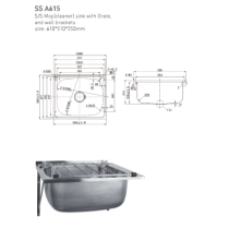 ECT S/S Mop(cleaner) sink with Grate, and wall brackets